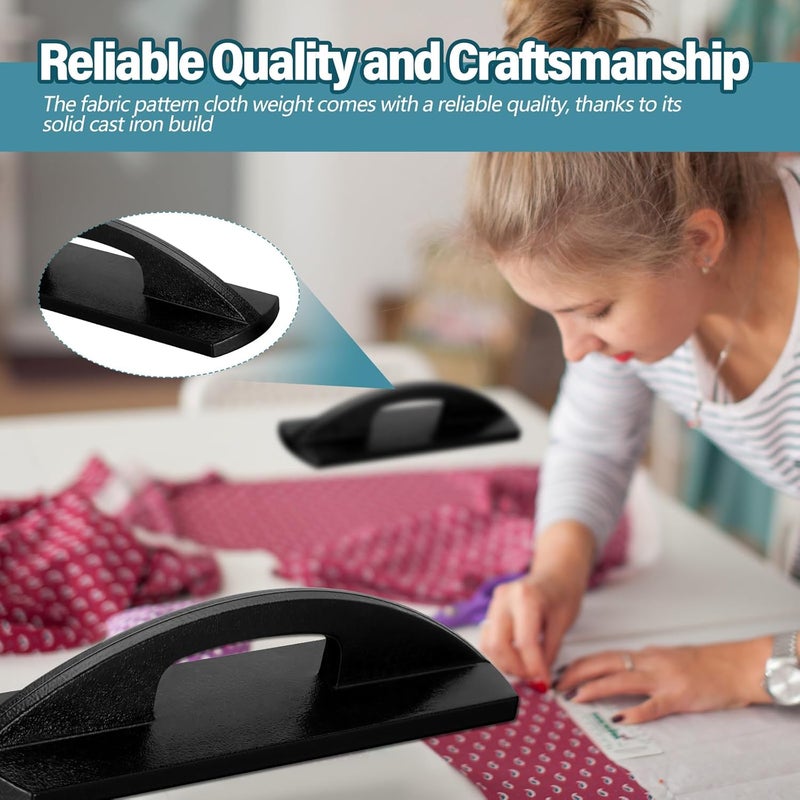 Zonon 2 Pack Fabric Pattern Weights for Sewing Heavy Duty Cast Iron Cloth Weights for Pattern Cutting Sewing Accessories - Image 5